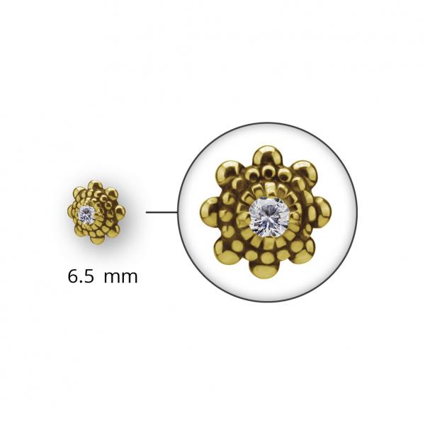 24K GOLD PVD SS316L MICRO ATTACHMENT (TRIBAL LOOK)