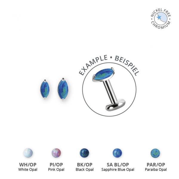 CoCr NF THREADLESS ATTACHMENT SET W. LAB CREATED OPALS