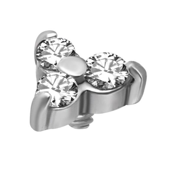 SS316L MICRO ATTACHMENT (TRINITY) W. PREMIUM GEMS