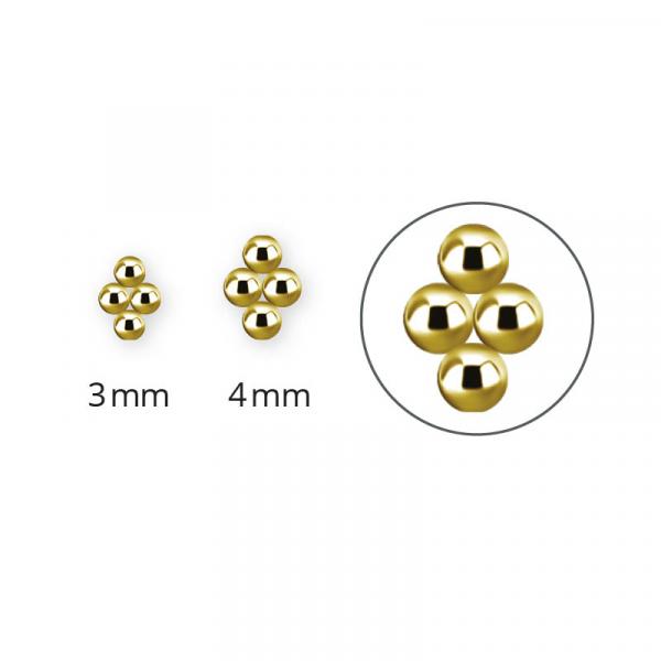 24K GOLD PVD TITANIUM INTERNAL 4 BALL MICRO ATTACHMENT