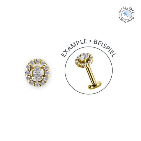 18K GOLD PVD CoCr NF THREADLESS ATTACHMENT SET W. PREMIUM ZIRCONIA