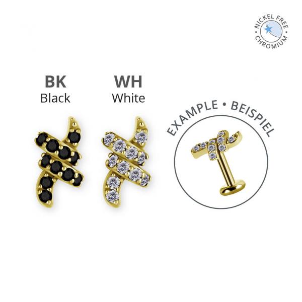 18K GOLD PVD CoCr NF THREADLESS ATTACHMENT SET W. PREMIUM ZIRCONIA