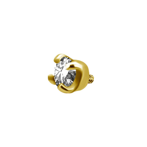 24K GOLD PVD SS316L MICRO ATTACHMENT SET W. PREMIUM ZIRCONIA