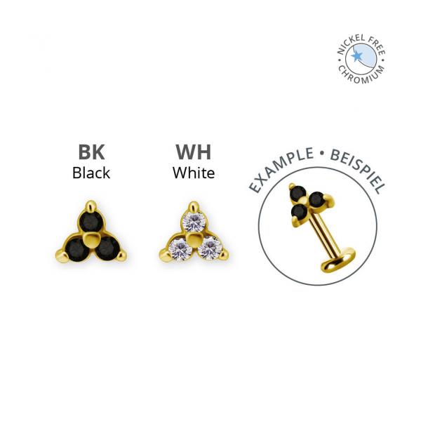 18K GOLD PVD CoCr NF INTERNAL MICRO TRINITY ATTACHMENT SET W. PREMIUM ZIRCONIA