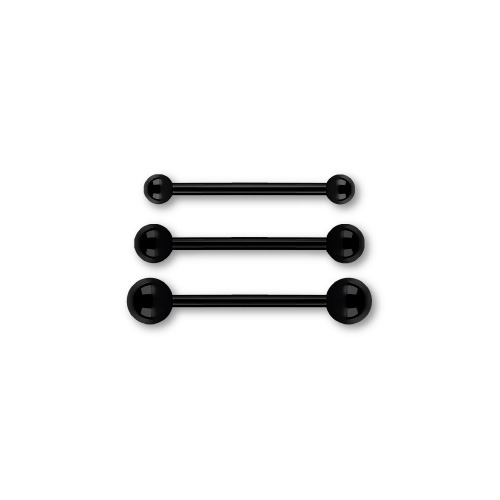 BLACK PVD TITANIUM INTERNAL STRAIGHT BARBELLS