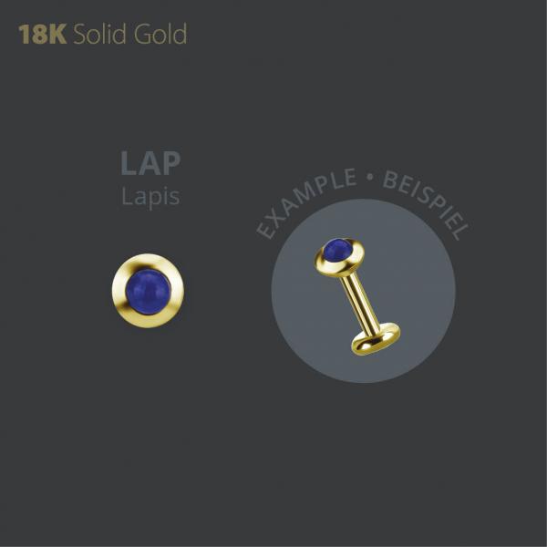 18K GOLD INTERNAL MICRO ATTACHMENT SET WITH LAPIS LAZULI