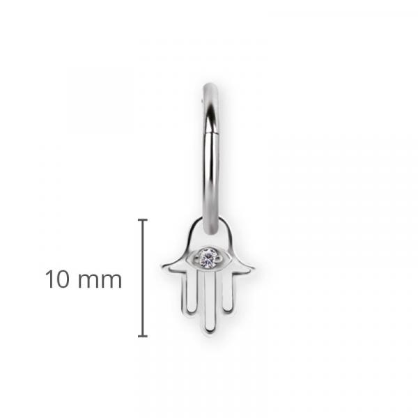 SS316L HAMSA CHARMS FOR HINGED SEGMENT RINGS