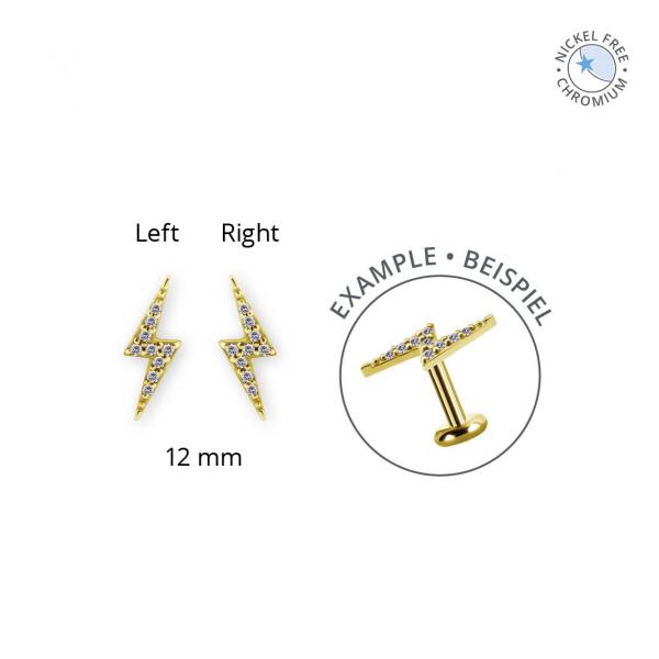 18K GOLD PVD CoCr NF INTERNAL MICRO FLASH ATTACHMENT SET W. PREMIUM ZIRCONIA