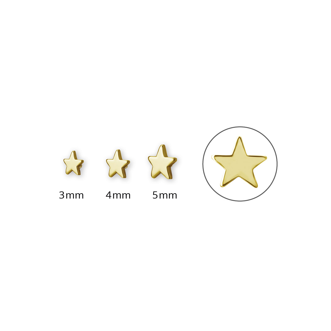 24K GOLD PVD TITANIUM INTERNAL MICRO ATTACHMENT (STAR)