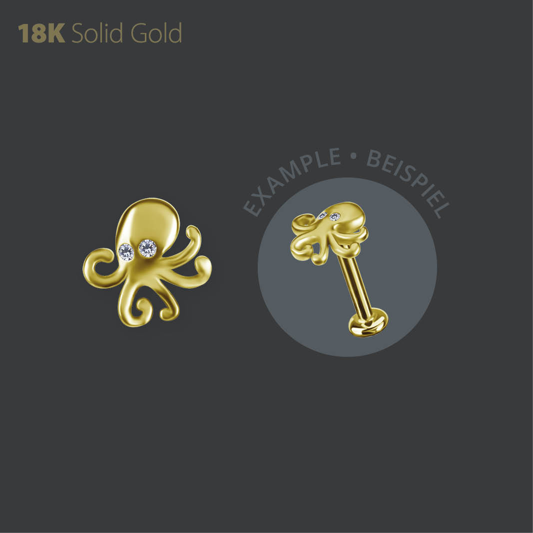 18K GOLD OCTOPUS INTERNAL MICRO ATTACHMENT SET WITH PREMIUM ZIRCONIA