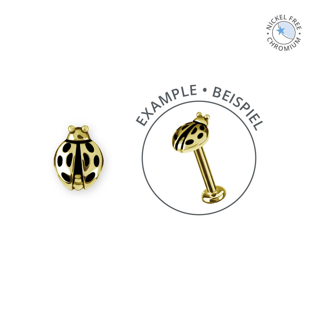 18K GOLD PVD CoCr NF INTERNAL MICRO LADY BUG ATTACHMENT