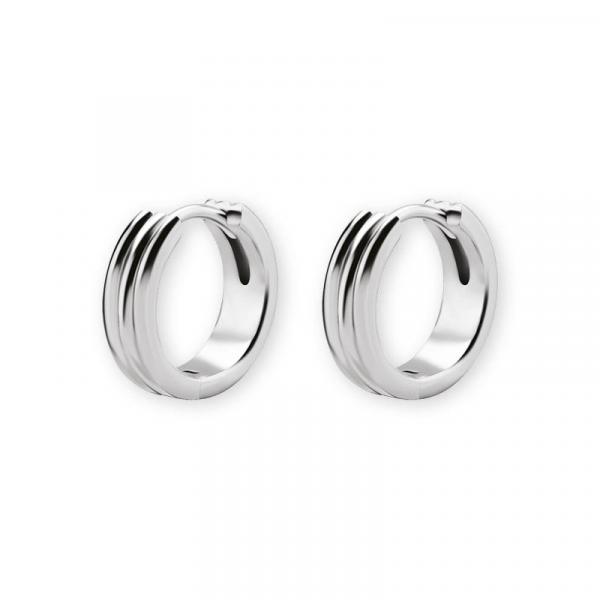 SS316L TRIPPLE ROW PLAIN HOOPS (PAIR)