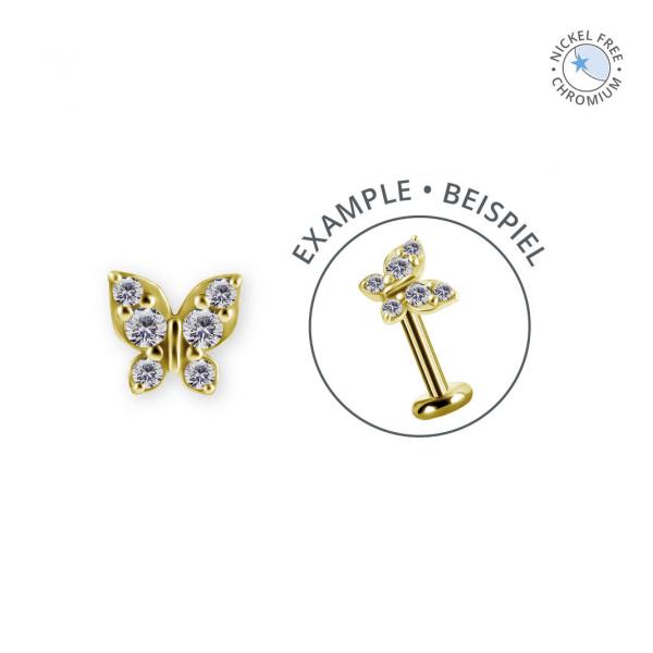 18K GOLD PVD CoCr NF THREADLESS ATTACHMENT SET W. PREMIUM ZIRCONIA
