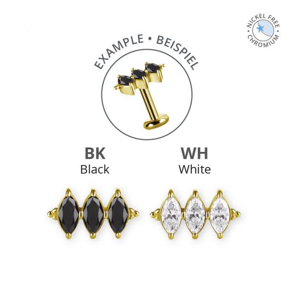 18K GOLD PVD CoCr NF INTERNAL MICRO ATTACHMENT SET W. PREMIUM ZIRCONIA