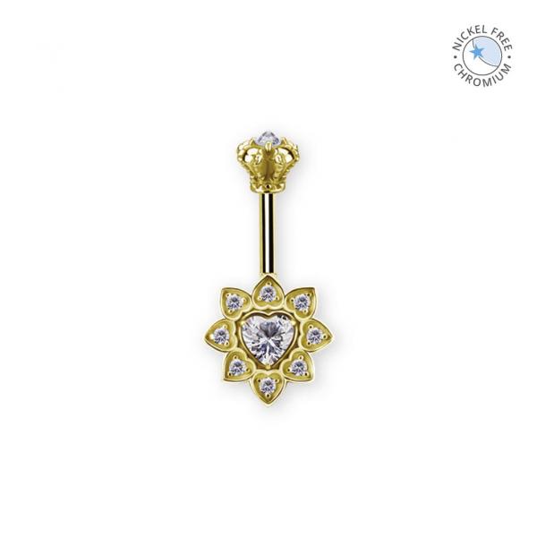18K GOLD PVD CoCr NF TITANIUM INTERNAL VERTICAL HELIX SET W. PREMIUM ZIRCONIA