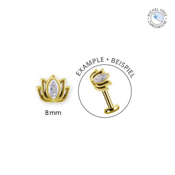 18K GOLD PVD CoCr NF INTERNAL MICRO LOTUS ATTACHMENT SET W. PREMIUM ZIRCONIA