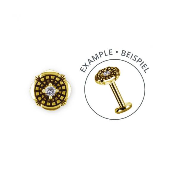 18K GOLD PVD CoCr NF THREADLESS ATTACHMENT SET W. PREMIUM ZIRCONIA