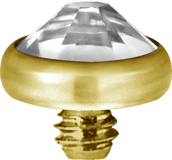 24K GOLD PVD TITANIUM INTERNAL ATTACHMENT (JEWELLED DISC)
