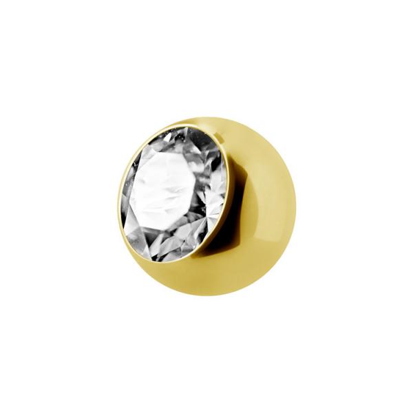 24K GOLD PVD SS316L JEWELLED 8MM SIDE BALLS