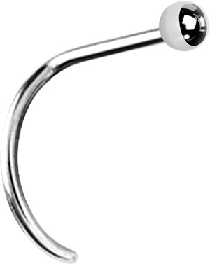 TITANIUM CURVED NOSE STUDS (BALL)