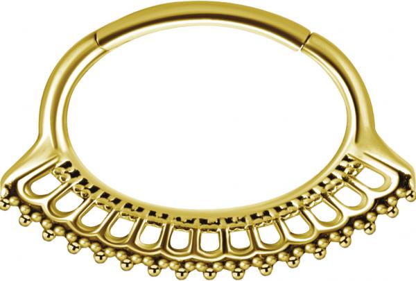 24K GOLD PVD SS316L SEPTUM AND DAITH CLICKER