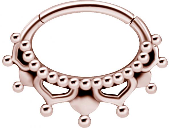 ROSE GOLD PVD SS316L SEPTUM AND DAITH CLICKER