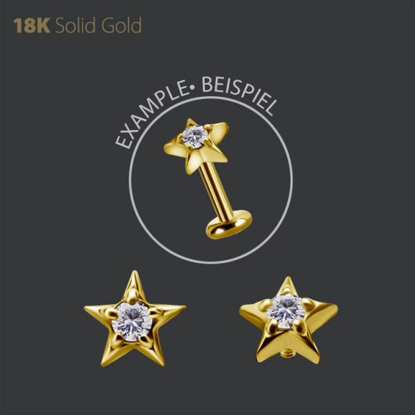 18K GOLD INTERNAL STAR MICRO ATTACHMENT SET WITH PREMIUM ZIRCONIA
