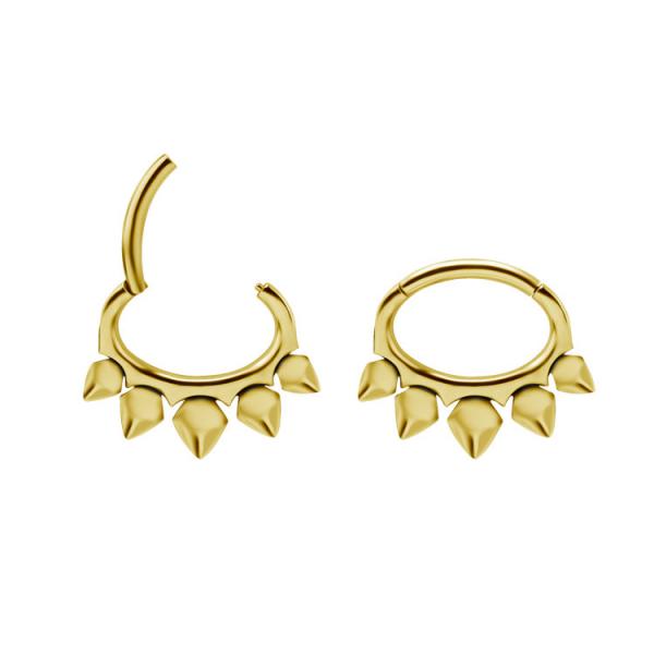 24K GOLD PVD SS316L SEPTUM AND DAITH CLICKER