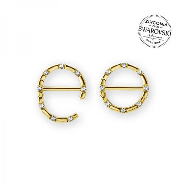 24K GOLD PVD SS316L NIPPLE DOUBLE CLICKER PRONGS SET W. PREMIUM ZIRCONIA