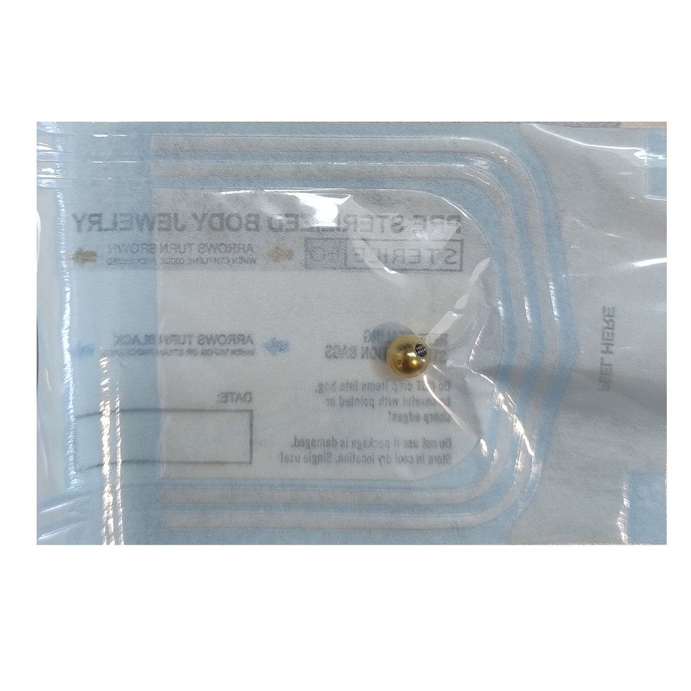 STERILIZED 24K GOLD PVD TITANIUM 4MM BALLS  (10PC/PACK)