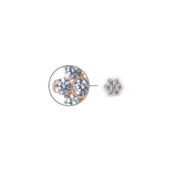 ROSE GOLD PVD TITANIUM INTERNAL MICRO FLOWER ATTACHMENT W.PREMIUM ZIRCONIA
