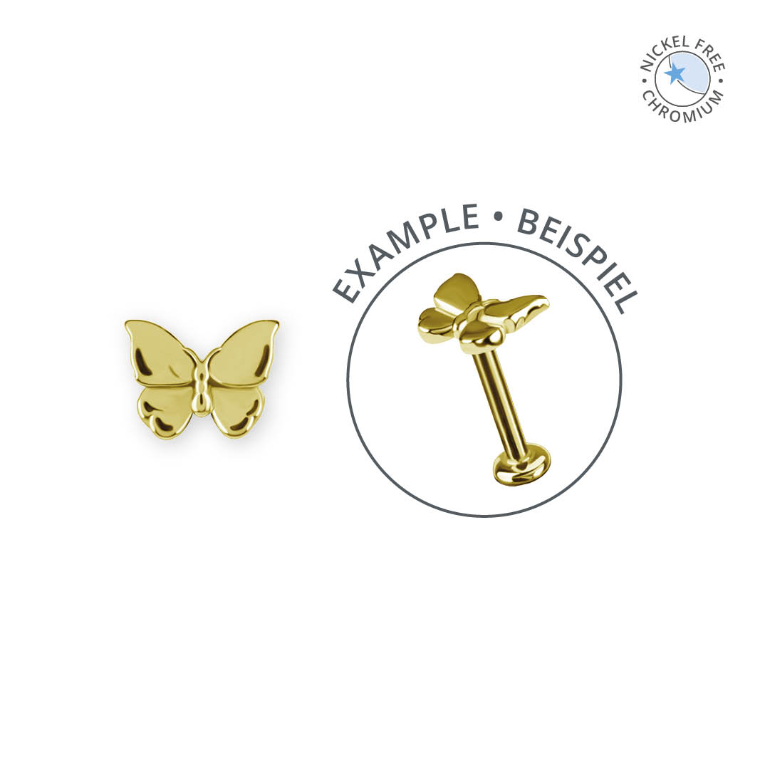 18K GOLD PVD CoCr NF THREADLESS BUTTERFLY ATTACHMENT