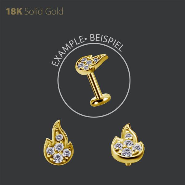 18K GOLD INTERNAL FLAME MICRO ATTACHMENT SET WITH PREMIUM ZIRCONIA