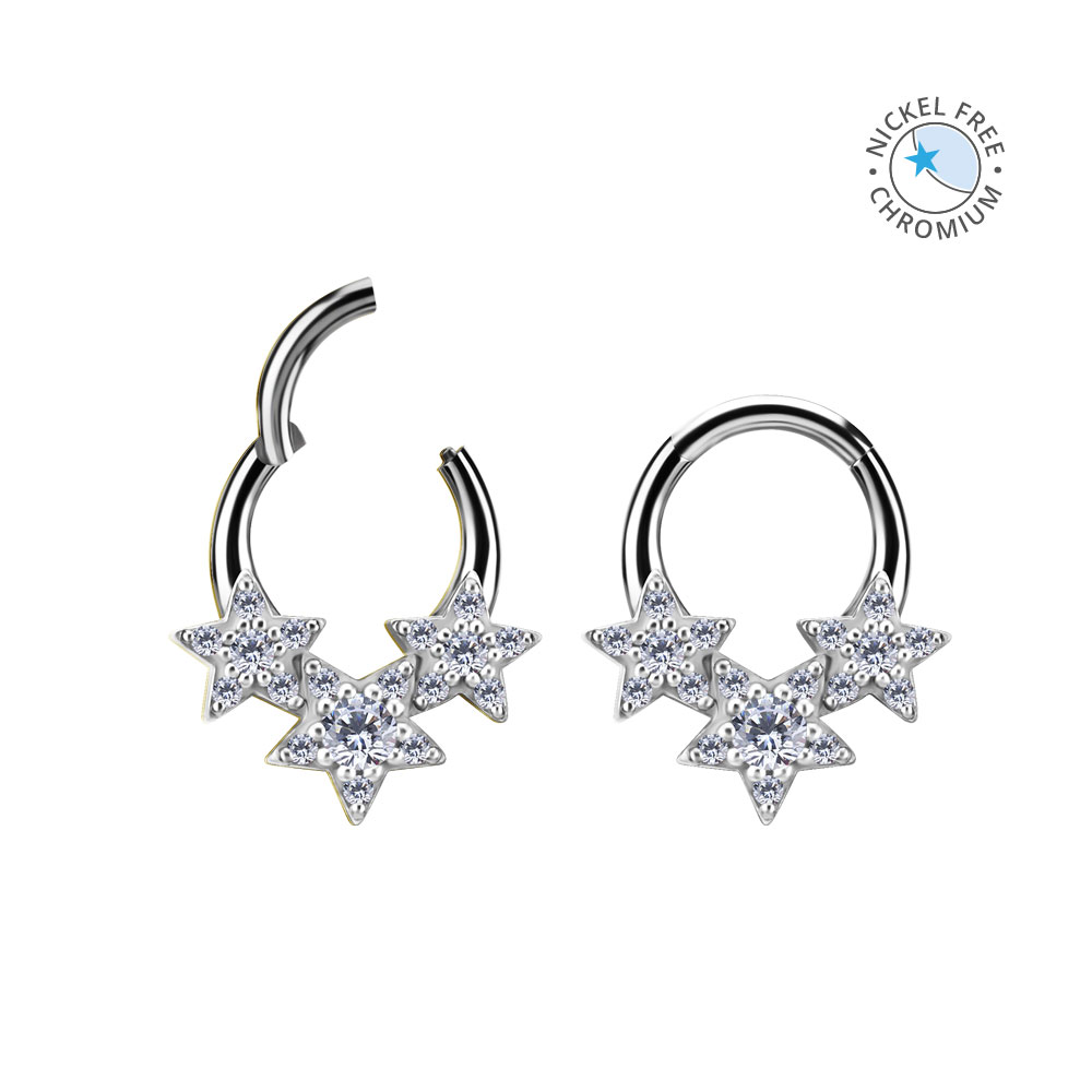 CoCr NF STAR HINGED RING SET W. PREMIUM ZIRCONIA