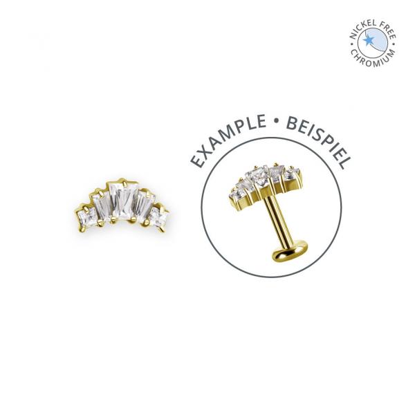 18K GOLD PVD CoCr NF THREADLESS ATTACHMENT SET W. PREMIUM ZIRCONIA