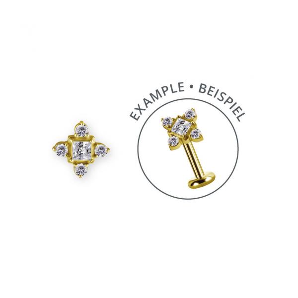 18K GOLD PVD CoCr NF INTERNAL MICRO ATTACHMENT SET W. PREMIUM ZIRCONIA