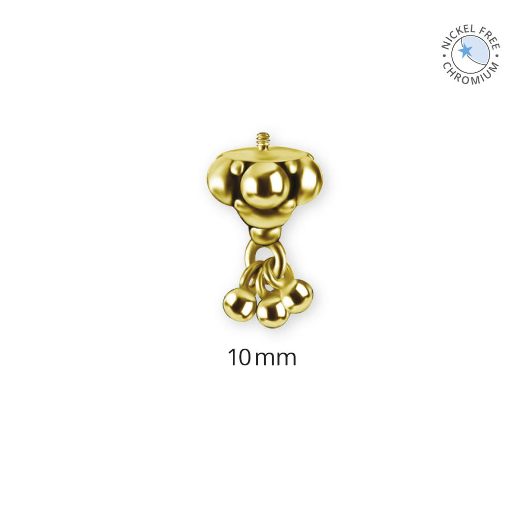 18K GOLD PVD CoCr NF ATTACHMENT FOR VERTICAL HELIX W. DANGLE