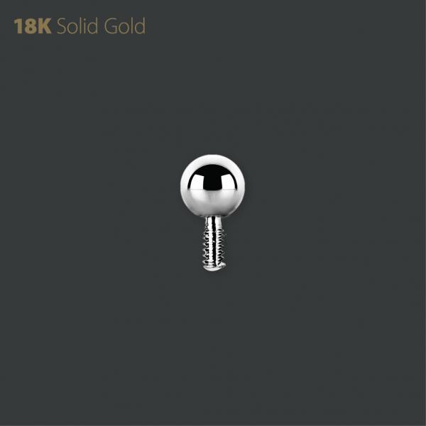 18K WHITE GOLD  BALL 2.0MM FOR INTERNAL MICRO PINS