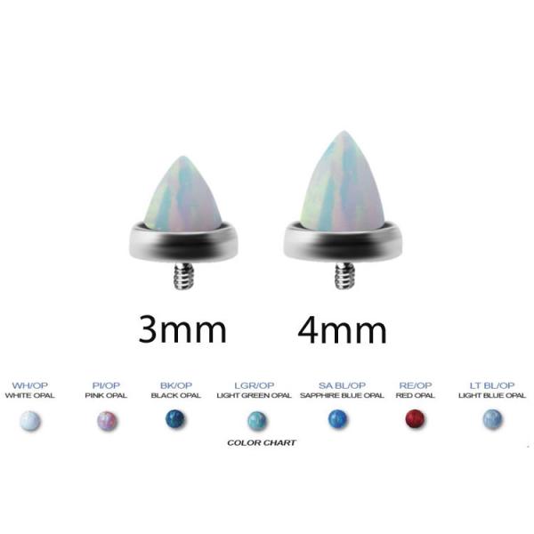 TITANIUM INTERNAL ATTACHMENT W. SYNTHETIC OPAL SPIKE