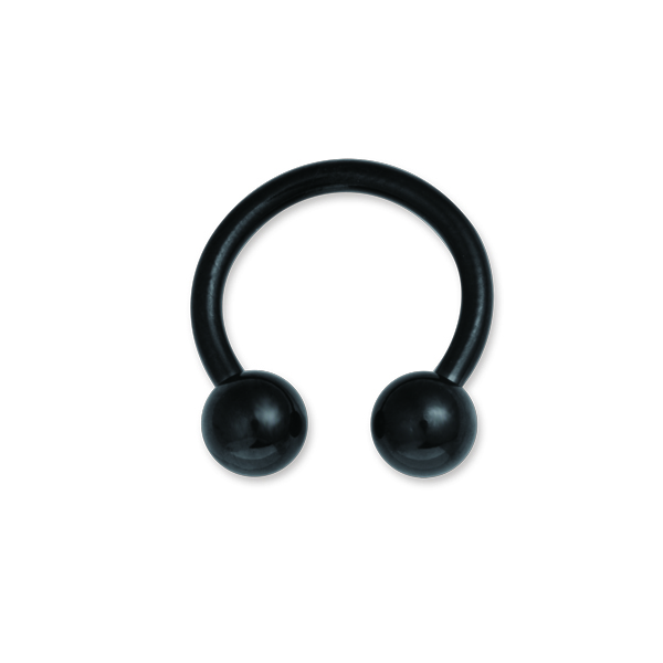 BLACK PVD SS316L CIRCULAR BARBELLS