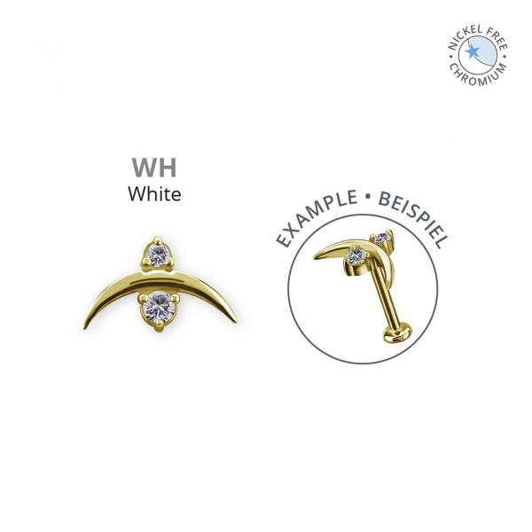 18K GOLD PVD CoCr NF THREADLESS ATTACHMENT SET W. PREMIUM ZIRCONIA