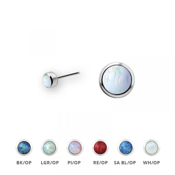 TITANIUM THREADLESS ATTACHMENT SET W.LAB CREATED OPAL