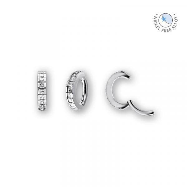 CoCr NF OVAL BELLY CLICKER SET W. CUBIC ZIRCONIA