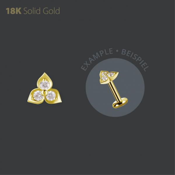 18K GOLD  INTERNAL MICRO ATTACHMENT SET W. PREMIUM ZIRCONIA
