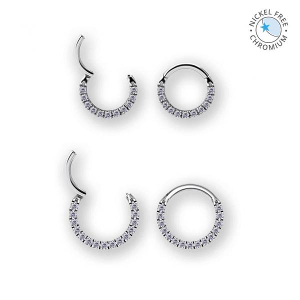 CoCr NF FRONT FACING HINGED CLICKERS SET W.PREMIUM ZIRCONIA