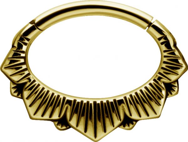 24K GOLD PVD SS316L SEPTUM AND DAITH CLICKER