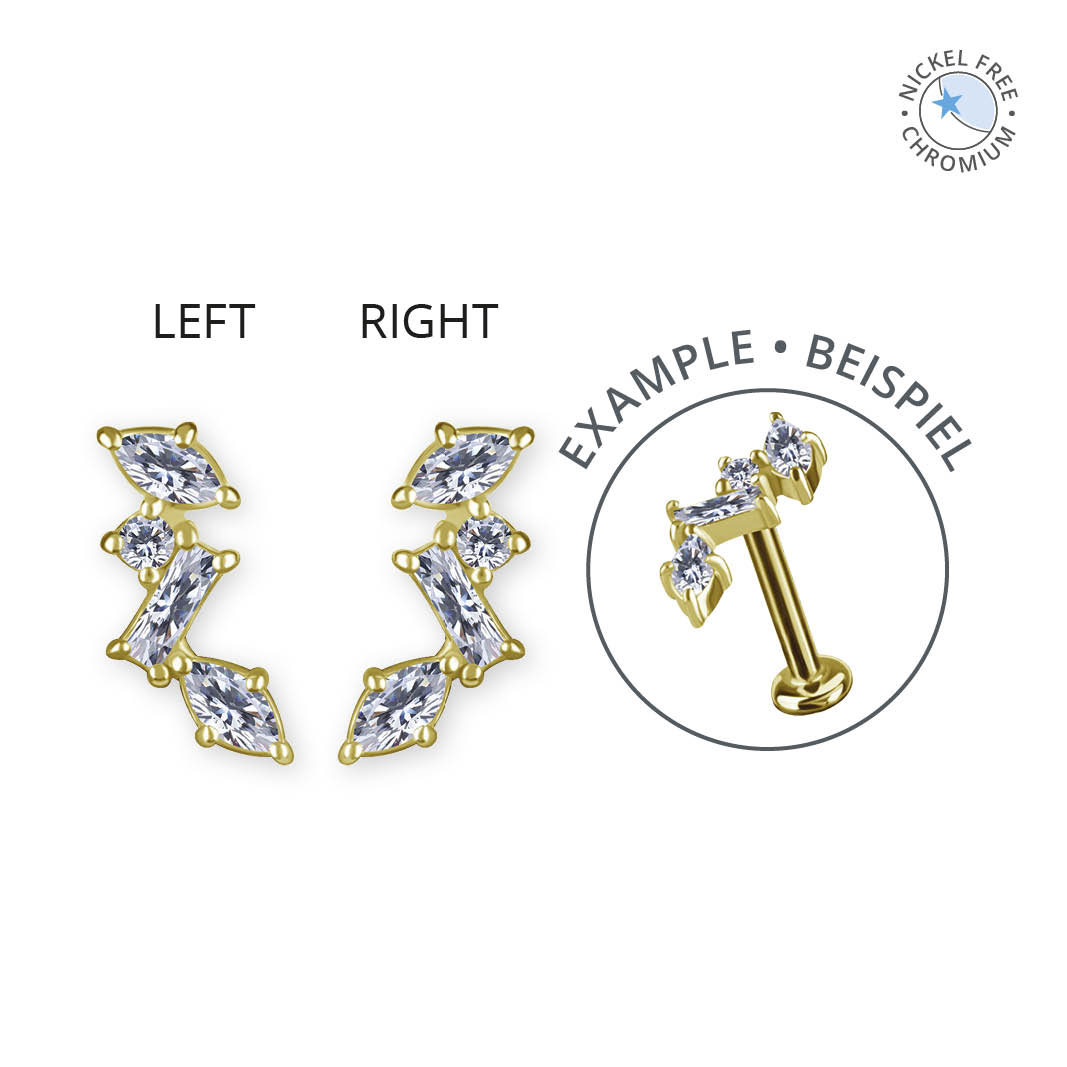 18K GOLD PVD CoCr NF INTERNAL MICRO ATTACHMENT SET W. PREMIUM ZIRCONIA