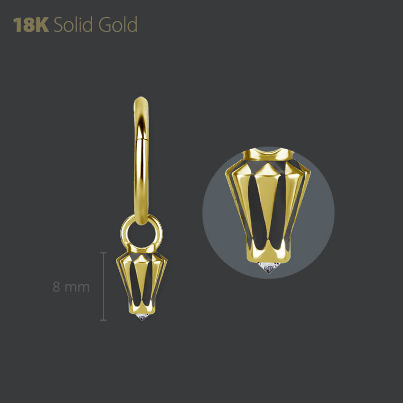 18K GOLD CHARM SET W. PREMIUM ZIRCONIA