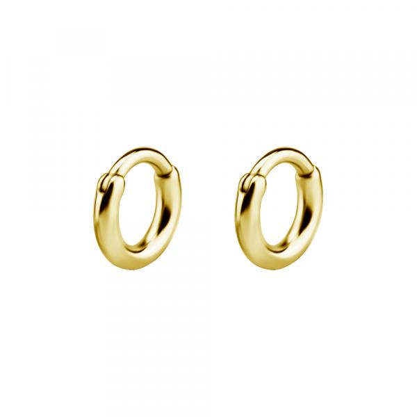 24K GOLD PVD SS316L STEEL HOOPS (PAIR)
