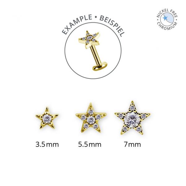 18K GOLD PVD CoCr NF INTERNAL MICRO STAR ATTACHMENT SET W. PREMIUM ZIRCONIA